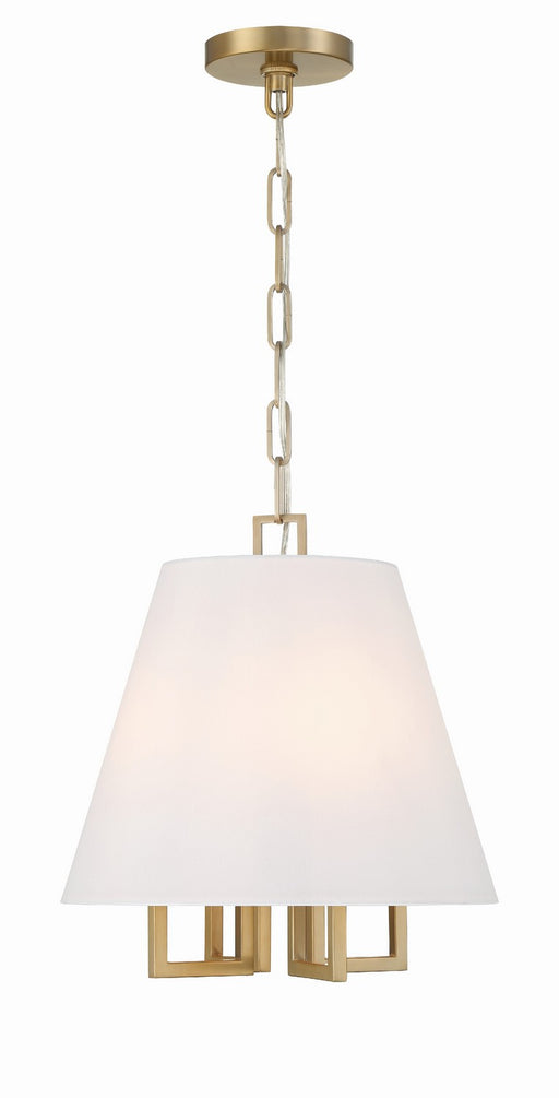 2254-VG- Westwood 4-Light Mini Chandelier in Vibrant Gold by Crystorama