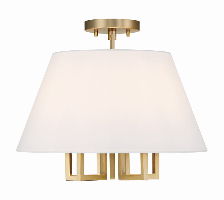 2255-VG_CEILING- Westwood 5-Light Ceiling Mount in Vibrant Gold by Crystorama