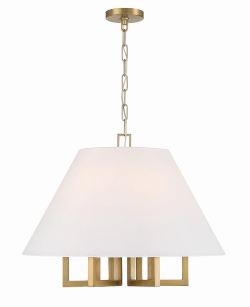 2256-VG- Westwood 6-Light Chandelier in Vibrant Gold by Crystorama