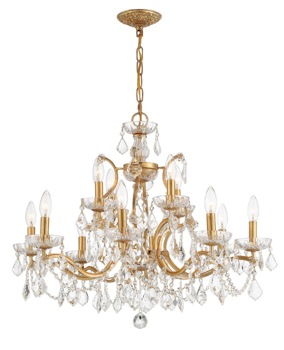 4456-GA-CL-SAQ- Filmore 12-Light Chandelier in Antique Gold by Crystorama