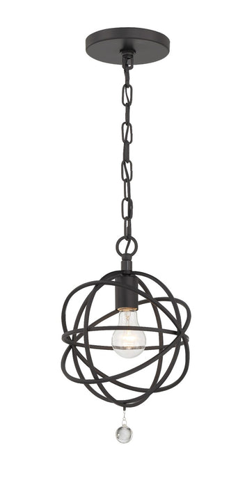 9220-BK- Solaris 1-Light Pendant in Black by Crystorama