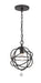 9220-BK- Solaris 1-Light Pendant in Black by Crystorama