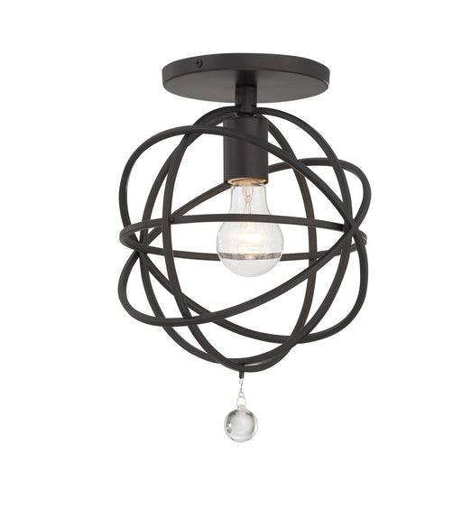 9220-BK_CEILING- Solaris 1-Light Ceiling Mount in Black by Crystorama