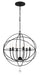 9228-BK- Solaris 6-Light Chandelier in Black by Crystorama