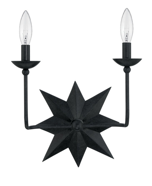 9232-BK- Astro 2-Light Wall Mount in Black by Crystorama