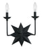 9232-BK- Astro 2-Light Wall Mount in Black by Crystorama