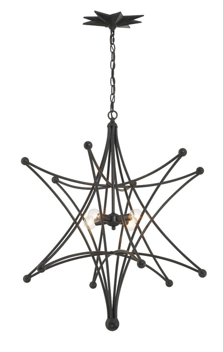 9236-BK- Astro 4-Light Chandelier in Black by Crystorama