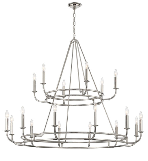 BAI-A2109-PN- Bailey 18-Light Chandelier in Polished Nickel by Crystorama