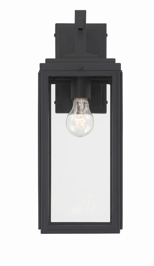 BYR-80102-MK- Byron 1-Light Outdoor Wall Mount in Matte Black by Crystorama