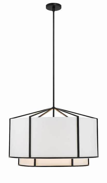 CAR-9209-BK- Carlyn 6-Light Chandelier in Black by Crystorama