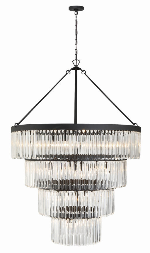 EMO-5409-BF- Emory 22-Light Chandelier in Black Forged by Crystorama