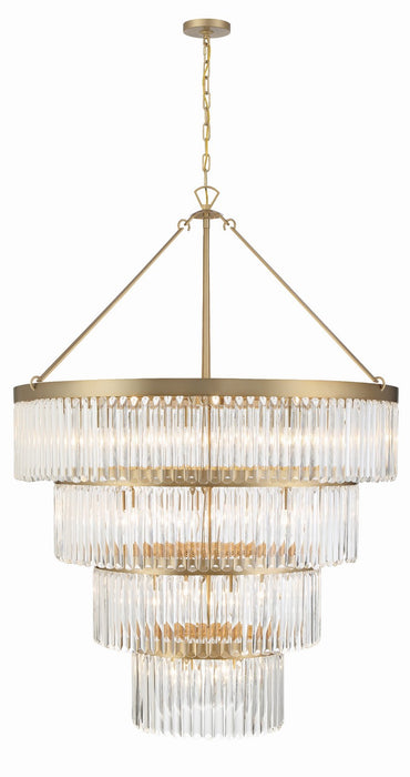 EMO-5409-MG- Emory 22-Light Chandelier in Modern Gold by Crystorama