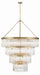 EMO-5409-MG- Emory 22-Light Chandelier in Modern Gold by Crystorama