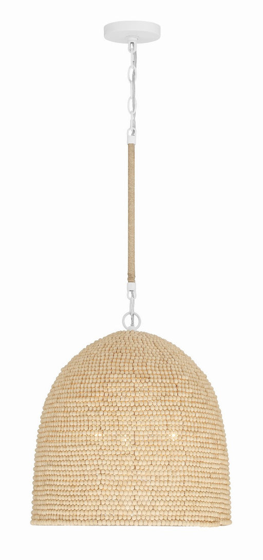 JSP-10533-MT- Jasper 3-Light Pendant in Matte White by Crystorama