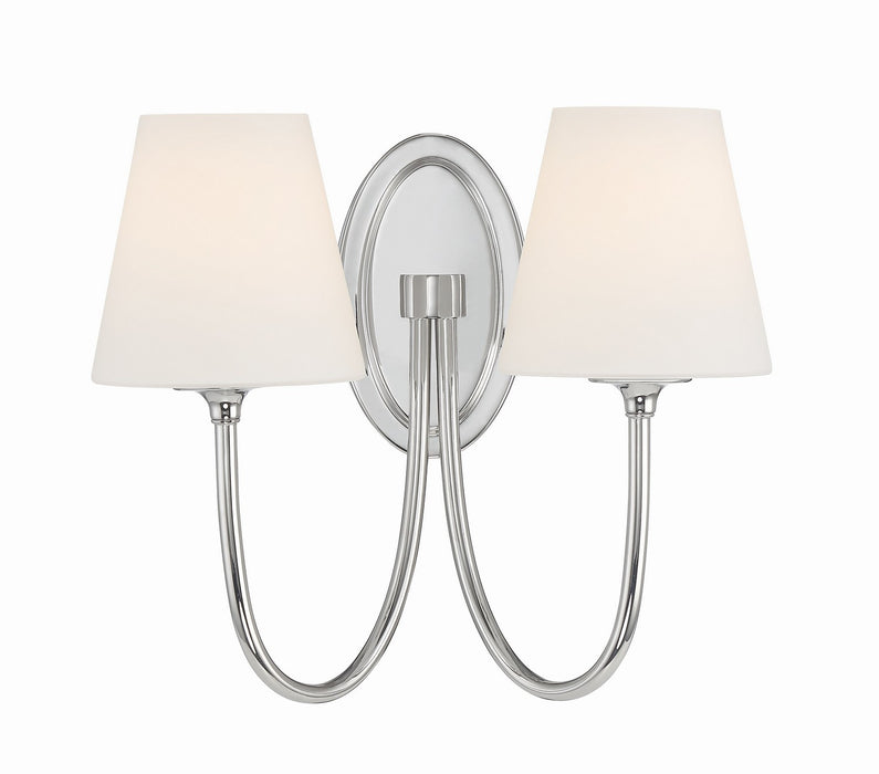 JUN-10322-PN- Juno 2-Light Wall Mount in Polished Nickel by Crystorama