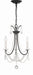 KAR-90903-MK-CL-MWP- Karrington 3-Light Mini Chandelier in Matte Black by Crystorama