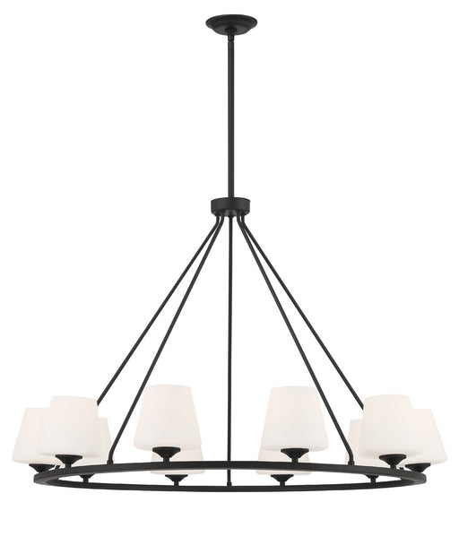 KEE-A3009-MK- Keenan 10-Light Chandelier in Matte Black by Crystorama