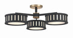 KEN-8300-VG-BF- Kendal 6-Light Ceiling Mount in Vibrant Gold / Black Forged by Crystorama