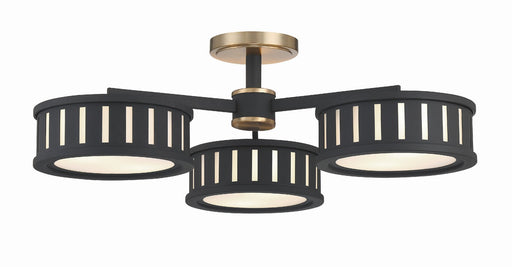 KEN-8300-VG-BF- Kendal 6-Light Ceiling Mount in Vibrant Gold / Black Forged by Crystorama