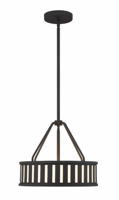 KEN-8303-BF- Kendal 3-Light Pendant in Black Forged by Crystorama