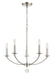 MIL-8005-PN- Mila 5-Light Chandelier in Polished Nickel by Crystorama