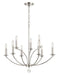 MIL-8009-PN- Mila 9-Light Chandelier in Polished Nickel by Crystorama