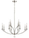 MIL-8012-PN- Mila 12-Light Chandelier in Polished Nickel by Crystorama