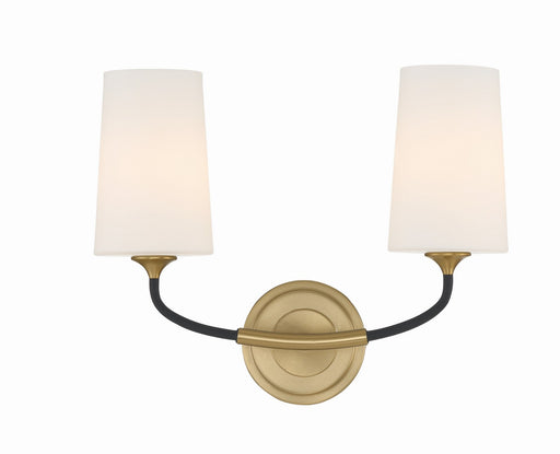 NIL-70012-BF-MG- Niles 2-Light Wall Mount in Black Forged & Modern Gold by Crystorama