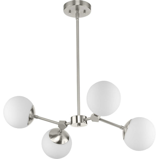 Haas Four Light Chandelier in Brushed Nickel