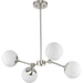 Haas Four Light Chandelier in Brushed Nickel