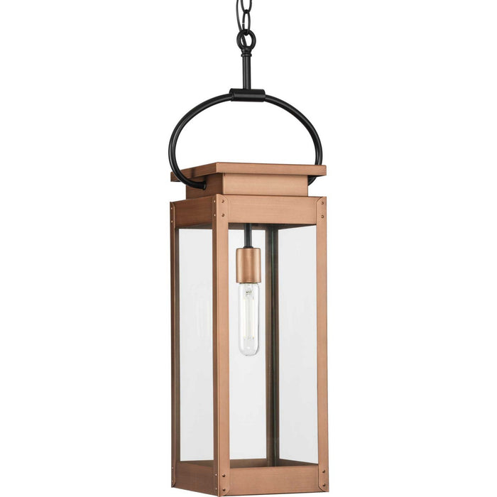 P550018-169- Union Square 1-Light Outdoor Hanging Wall Lantern in Antique Copper (Painted) by Progress Lighting