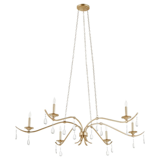 602-6-60 - Lorelei Transitional Chandelier in Antique Silver by Quorum