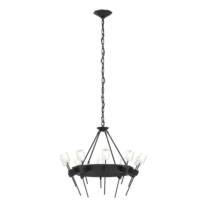 Echo 10-Light Circular Chandelier in Black - 101525-SKT-10-YC0369 by Hubbardton Forge