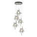 Tura 5-Light Frosted Glass Pendant in Sterling - 131128-SKT-STND-85-YC0305 by Hubbardton Forge