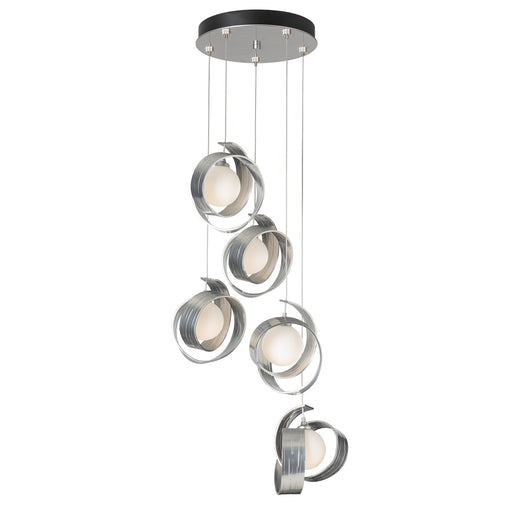 Riza 5-Light Pendant in Sterling - 131129-SKT-STND-85-GG0711 by Hubbardton Forge