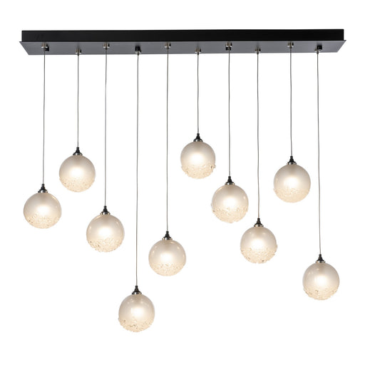 Fritz Globe 10-Light Pendant in Black - 131130-SKT-STND-10-FD0750 by Hubbardton Forge