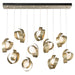 Riza 10-Light Pendant in Modern Brass - 131208-SKT-STND-86-GG0711 by Hubbardton Forge