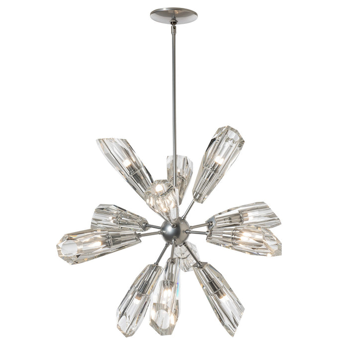 Luma 12-Light Starburst Pendant in Sterling - 131321-SKT-MULT-85-CR by Hubbardton Forge