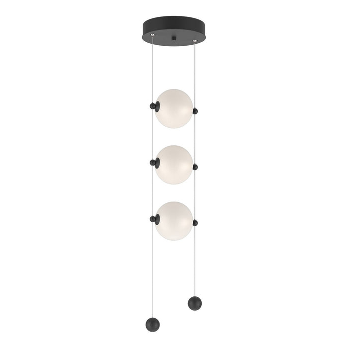 Abacus 3-Light LED Pendant in Black - 139059-LED-STND-10-GG0668 by Hubbardton Forge