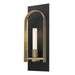 Triomphe 1-Light Sconce in Black with Modern Brass Accent - 201070-SKT-10-86-FD0462 by Hubbardton Forge