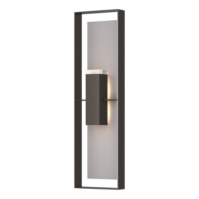 Shadow Box Extra Tall Sconce in Coastal Oil Rubbed Bronze with Coastal Burnished Steel Accent - 302608-SKT-14-78-ZM0736 by Hubbardton Forge