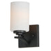 20030SWBK- Deven 1-Light Wall Sconce in Black by Maxim