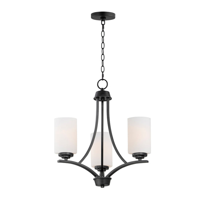 20033SWBK- Deven 3-Light Chandelier in Black by Maxim