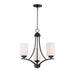 20033SWBK- Deven 3-Light Chandelier in Black by Maxim