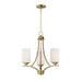 20033SWSBR- Deven 3-Light Chandelier in Satin Brass by Maxim