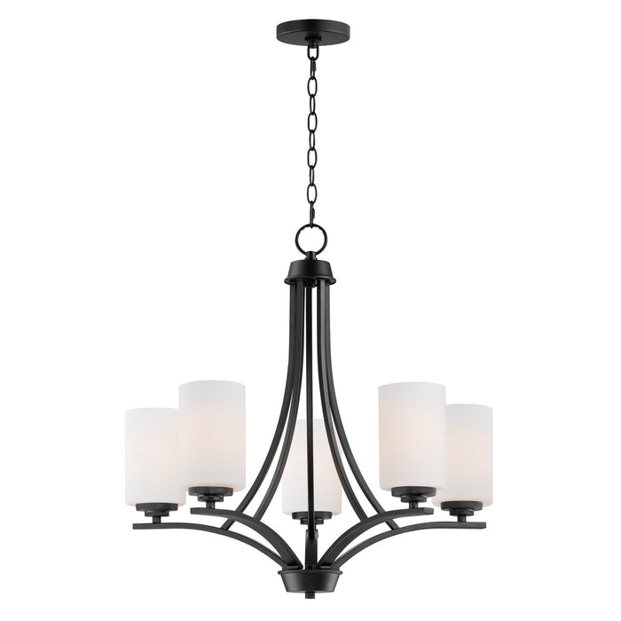 20035SWBK- Deven 5-Light Chandelier in Black by Maxim