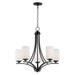 20035SWBK- Deven 5-Light Chandelier in Black by Maxim