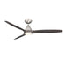 Skylark 62" Ceiling Fan in Brushed Nickel/Ebony