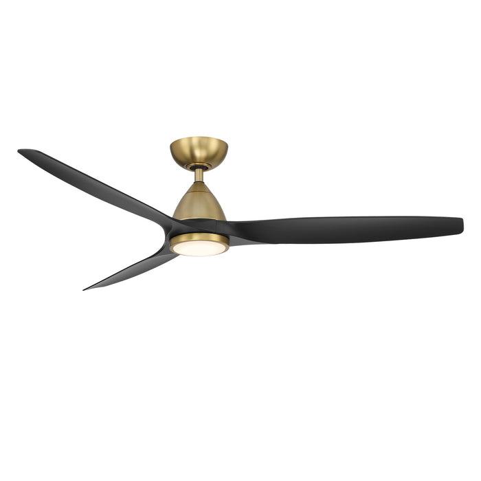 Skylark 62" Ceiling Fan in Soft Brass/Matte Black