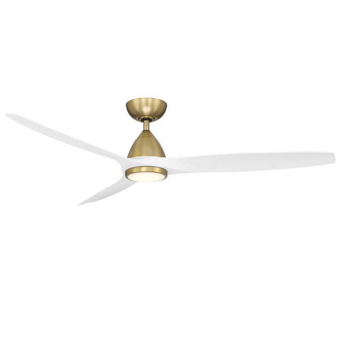 Skylark 62" Ceiling Fan in Soft Brass/Matte White